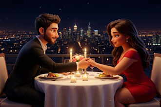 create pixar 3d ai romantic video ai proposal video 3d romantic ai storytelling
