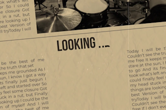 create news paper style lyrics video