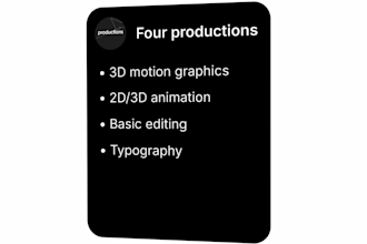 provide complex 3d motion graphics and animations
