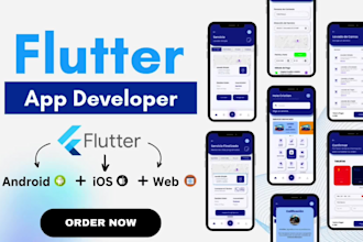 do flutter app development and make app for ios, android, ai agent, and ai app