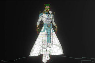 create 3d anime character models for games and animation