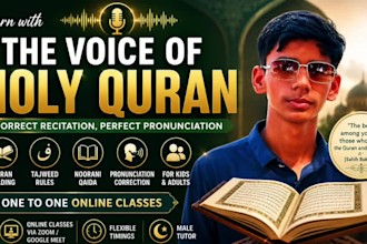 teach you quran reading with tajweed online