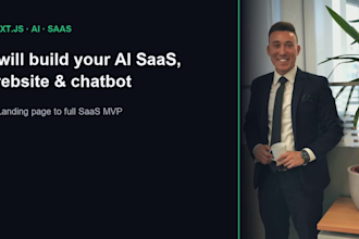 develop your ai saas mvp, website and ai chatbot in nextjs
