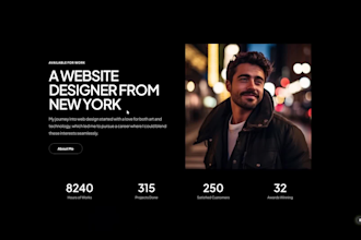 develop a modern responsive portfolio website
