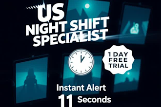 monitor your cctv cameras on US night shift with instant alert
