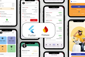 develop flutter mobile app with firebase and API integration
