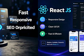 build a responsive react website with modern UI