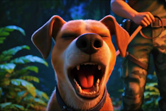 do stunning 3d ai cartoon animated stories, 3d cartoon ai animation for youtube