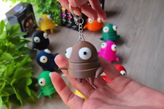 custom 3d fidget clicker articulated flexi toy keychain 3mf stl for 3d printing