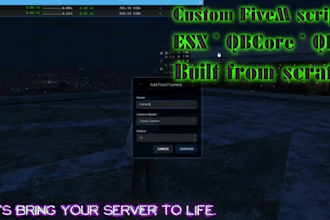 develop premium custom fivem scripts for esx qbcore and qbox