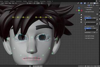 rokoko mocap,realism cartoon,facial rig,glb ai avatar,unity,weight paint,webcam