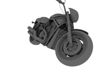 create a low poly or high poly motorcycle model