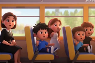 create kids animated videos, kids learning videos, animation for kids in 24hours