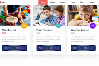 daycare website kindergarten website day care childcare website school website