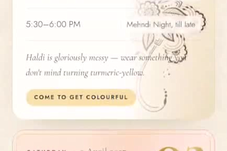 design a custom wedding website with rsvp and countdown