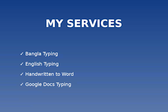 do fast accurate typing, data entry and copy paste work