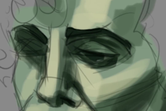 create a stylized portrait in digital painting