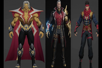do 3d character modeling for animation, ue, and VR
