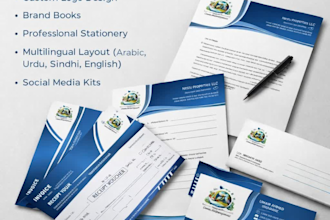 design business brand identity, custom letterhead stationery