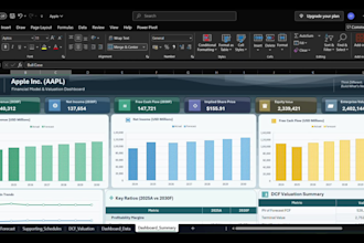 build a financial model and dcf valuation in excel