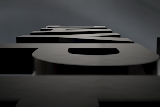 create a cinematic 3d brand intro with a metallic reveal