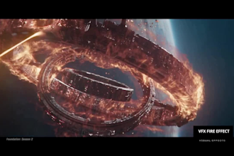 do photorealistic vfx fire effect simulation, fire explosion, for your video