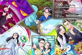 design custom pokemon tcg card illustration with your character