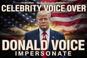 deliver a professional donald trump impression voiceover