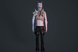 create stylized 3d creature and monster character for game and animation