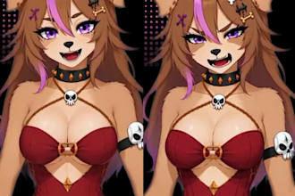create vrchat avatar, furry vtuber, female avatar, mmd, warudo and sfm