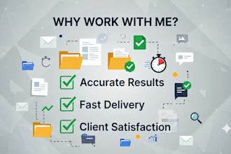 ido professional data entry, copy paste and web research