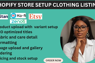 list and optimize your shopify clothing boutique and apparel products