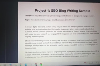 blog and article writing