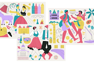draw flat vector illustration for website or explainer video
