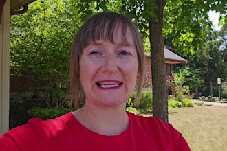 record honest female testimonial spokesperson ugc review video in english french