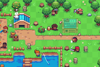 design pixel art game UI, hud, icons, and asset, tileset, pixel logo, props