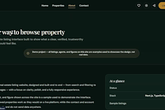build a modern real estate website with property listings