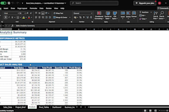clean your excel data and build a sales analysis report