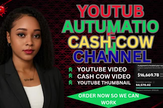 set up a complete youtube cash cow automation business