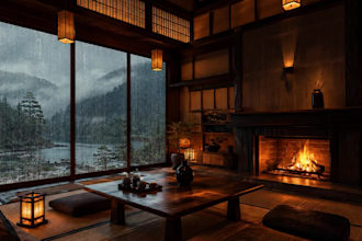 create custom seasonal and cozy ambience rain videos