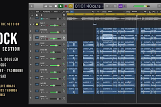 arrange and record a rock horn section