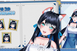 design vtuber model in vtuber model live2d for vbridger and vtube studio