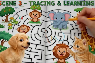make activity pages for children with original illustrations