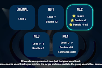 turn one vocal take into doubles, harmonies, and a full choir