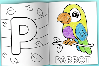 create a custom kids coloring book for amazon KDP