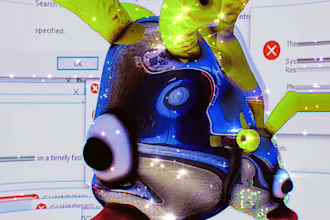 create avantgarde 3d artwork for music, fashion, and brands