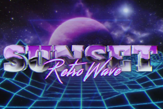 retro 80s vhs intro with your text or logo