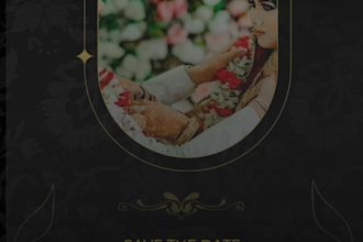 design elegant wedding invitation and save the date card