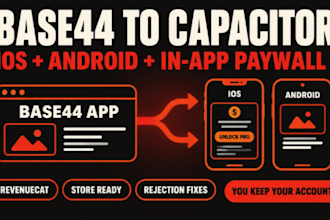 convert base44 to capacitor ios android publish app store fix apple iap paywall