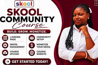setup skool online community skool course upload skool community manager skool